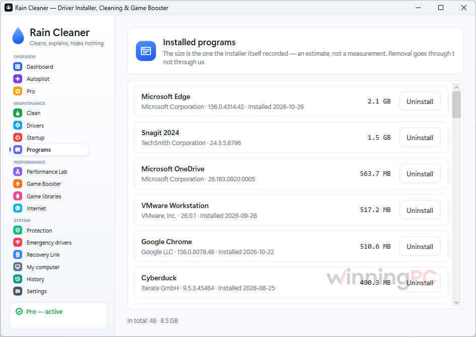 rain cleaner pro programs rain cleaner pro programs