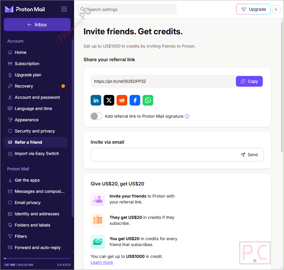 refer friend proton mail refer friend proton mail
