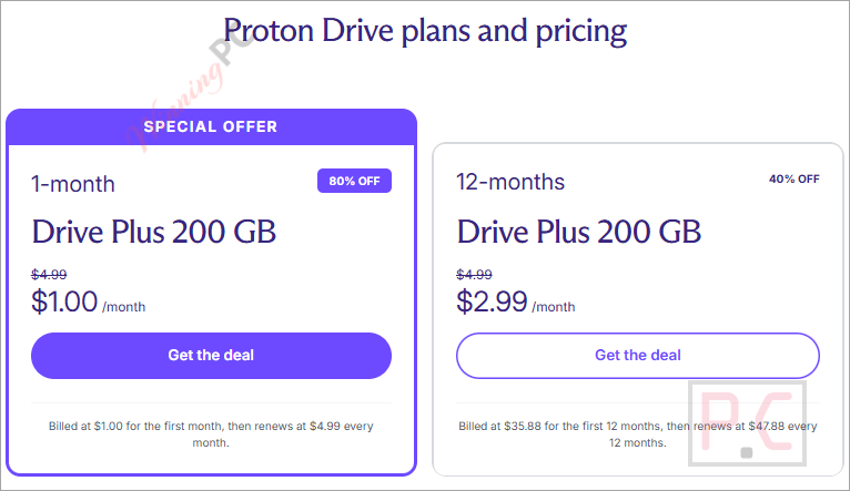 select proton drive plan Select Proton Drive Plan