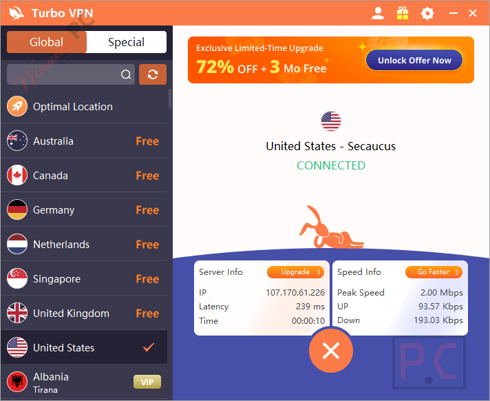 turbovpn connected location TurboVPN Connected Location