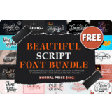 Beautiful Script Font Bundle Giveaway Download