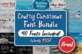 Crafty Christmas Font Bundle Giveaway Download