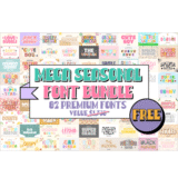 The Mega Seasonal Font Bundle Giveaway Download