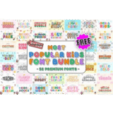 Most Popular Kids Font Bundle Free Download