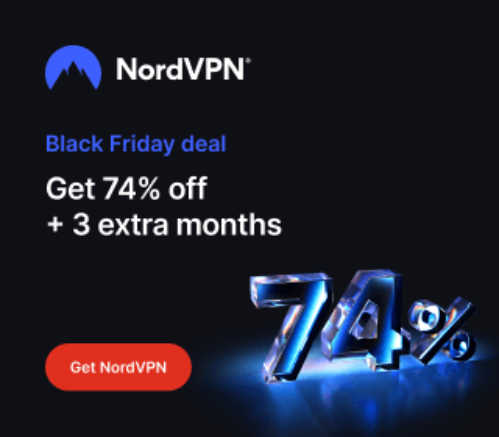 NordVPN Black Friday: 74% off  + 3 Months Free