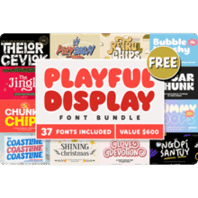 Playful Display Font Bundle Giveaway Download