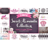 Sweet Romantic Collection Font & Graphic Bundle