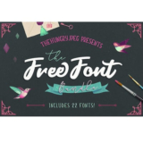 TheHungryJPEG Free Font Bundle