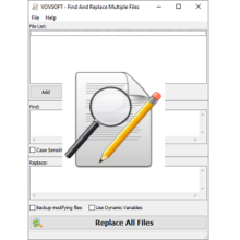 Vovsoft Find And Replace Multiple Files Giveaway: Lifetime License